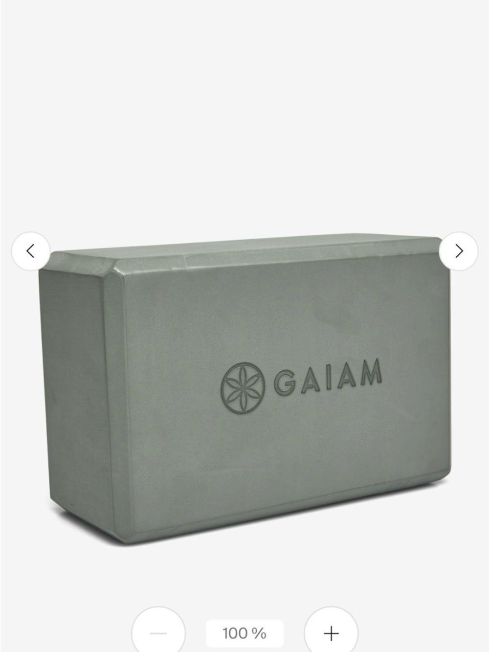 NEW GAIAM Non-Slip Supportive Foam Yoga Block, Gray